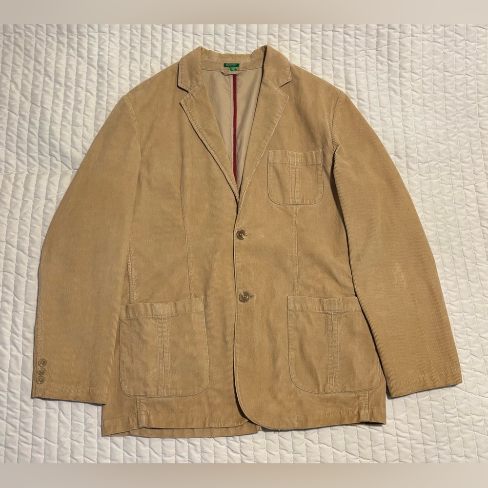 United Colors Of Benetton Corduroy Blazer Sport Coat. Men’s Large